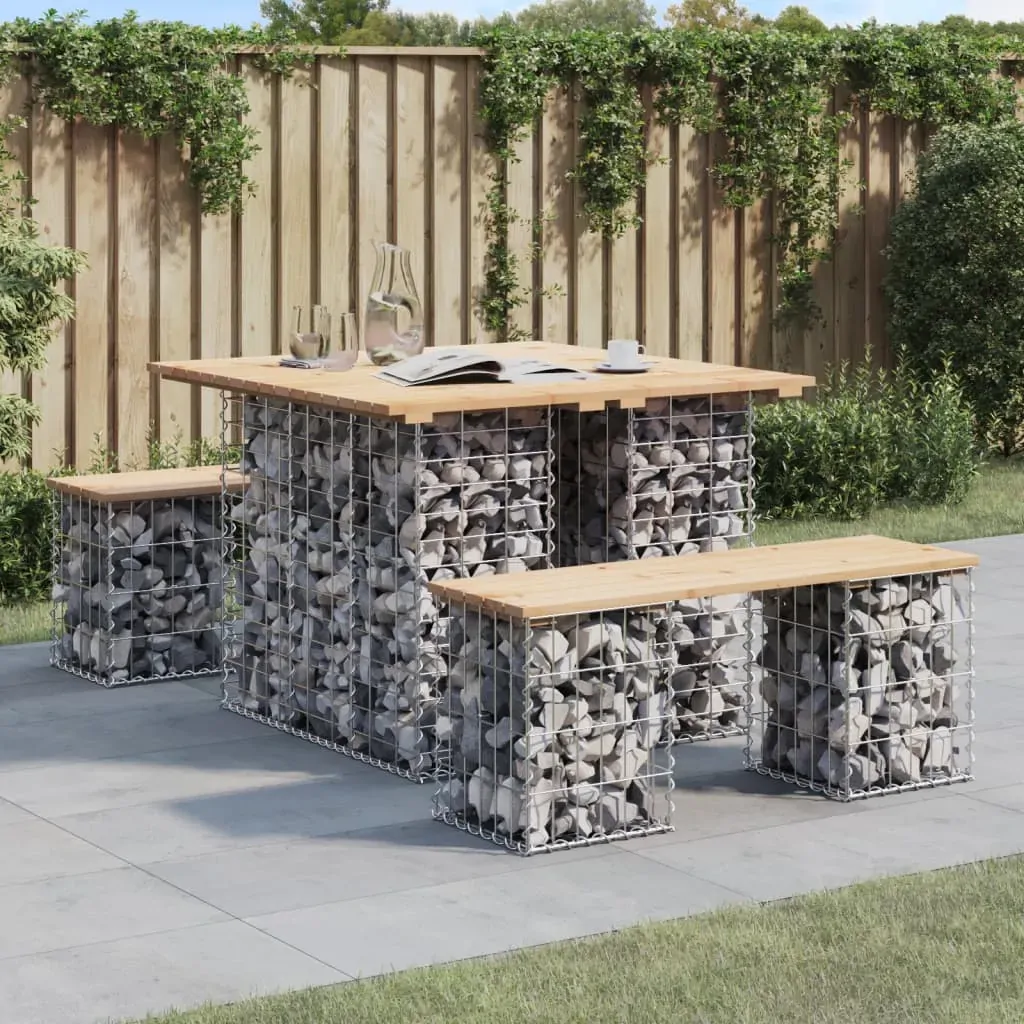 Garden Bench Gabion Design 100x102x72 cm Solid Wood Pine Garden Bench Gabion Design 100x102x72 cm Solid Wood Pine