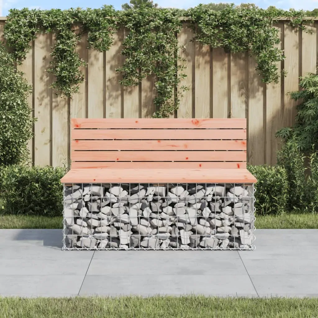 Garden Bench Gabion Design 103x70x65 cm Solid Wood Douglas Garden Bench Gabion Design 103x70x65 cm Solid Wood Douglas
