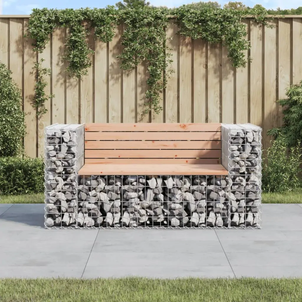 Garden Bench Gabion Design 143x71x65.5 cm Solid Wood Douglas Garden Bench Gabion Design 143x71x65.5 cm Solid Wood Douglas