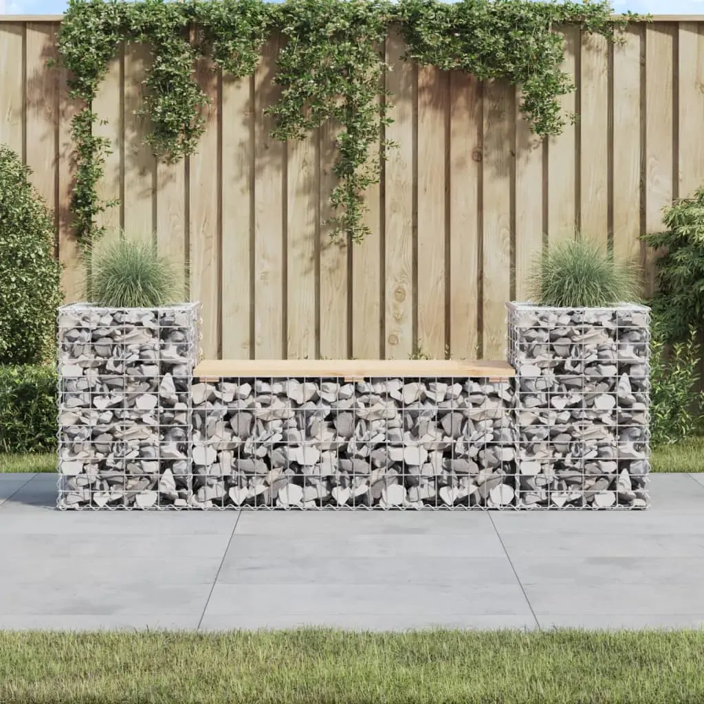 Garden Bench Gabion Design 183x41x60.5 cm Solid Wood Pine Garden Bench Gabion Design 183x41x60.5 cm Solid Wood Pine