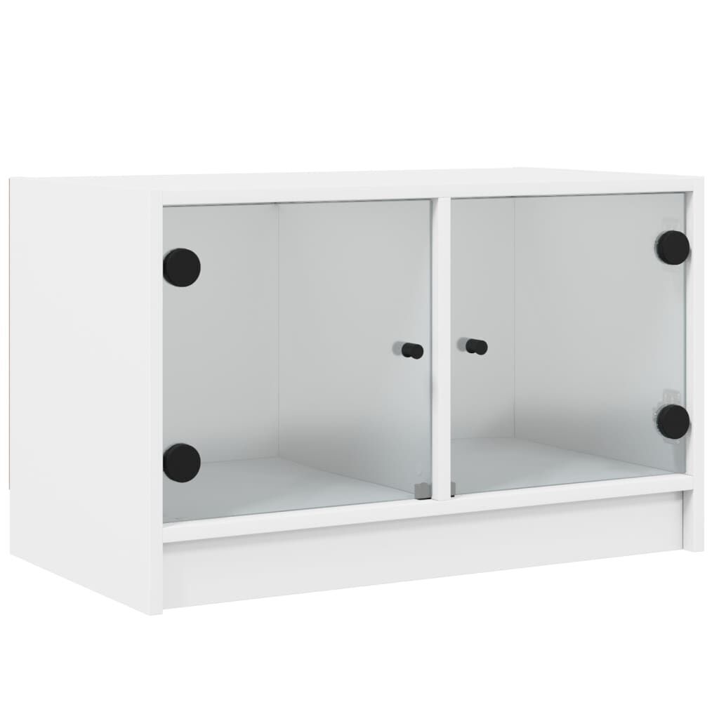 TV Cabinet with Glass Doors White 68x37x42 cm TV Cabinet with Glass Doors White 68x37x42 cm