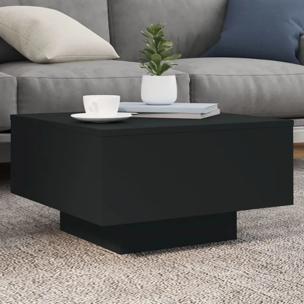 Coffee Table with LED Lights Black 55x55x31 cm Coffee Table with LED Lights Black 55x55x31 cm