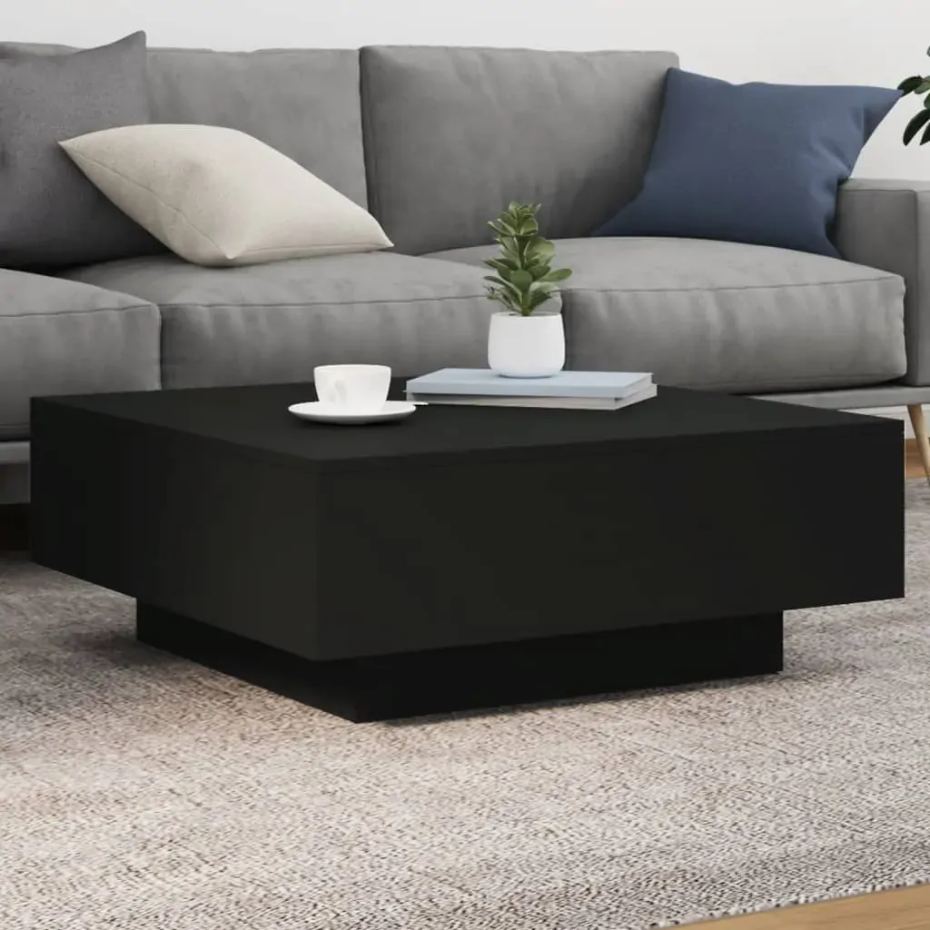 Coffee Table with LED Lights Black 80x80x31 cm Coffee Table with LED Lights Black 80x80x31 cm