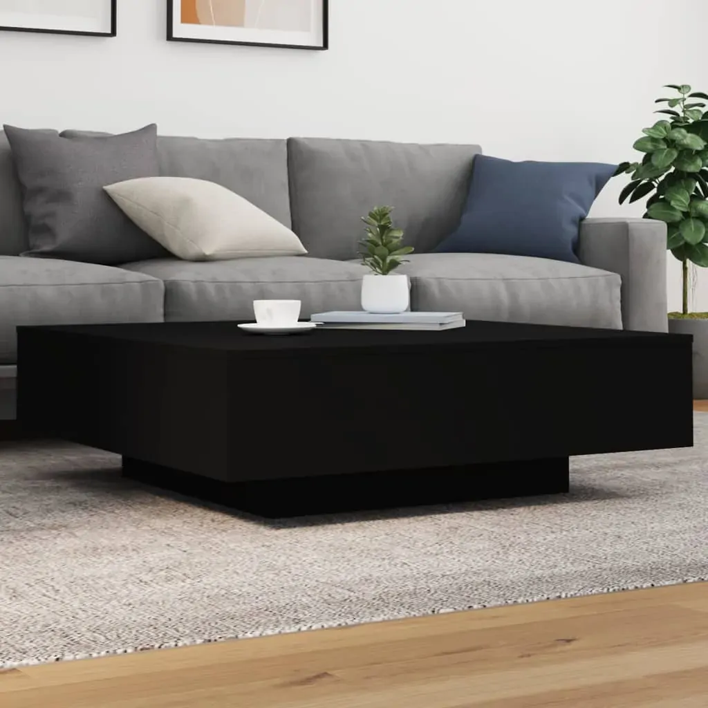Coffee Table Black 100x100x31 cm Engineered Wood Coffee Table Black 100x100x31 cm Engineered Wood