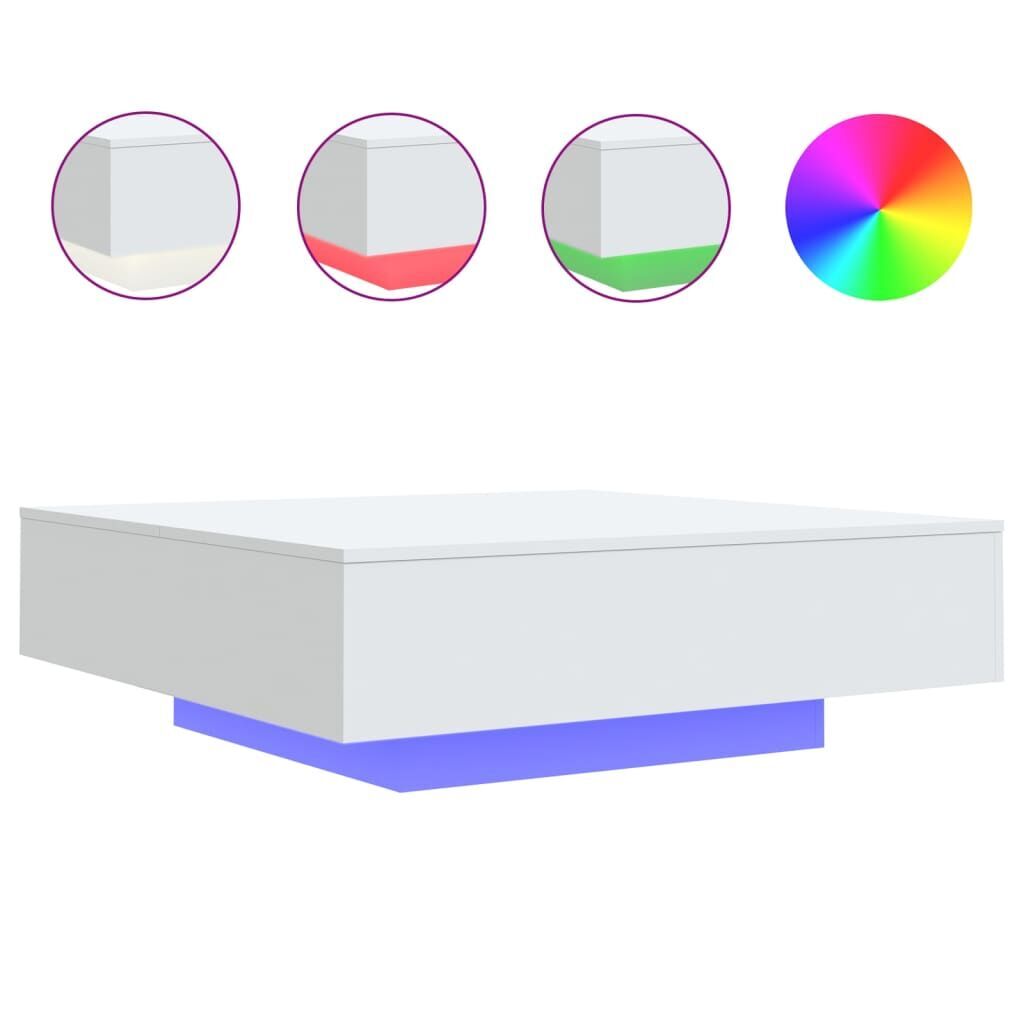 Coffee Table with LED Lights White 100x100x31 cm Coffee Table with LED Lights White 100x100x31 cm