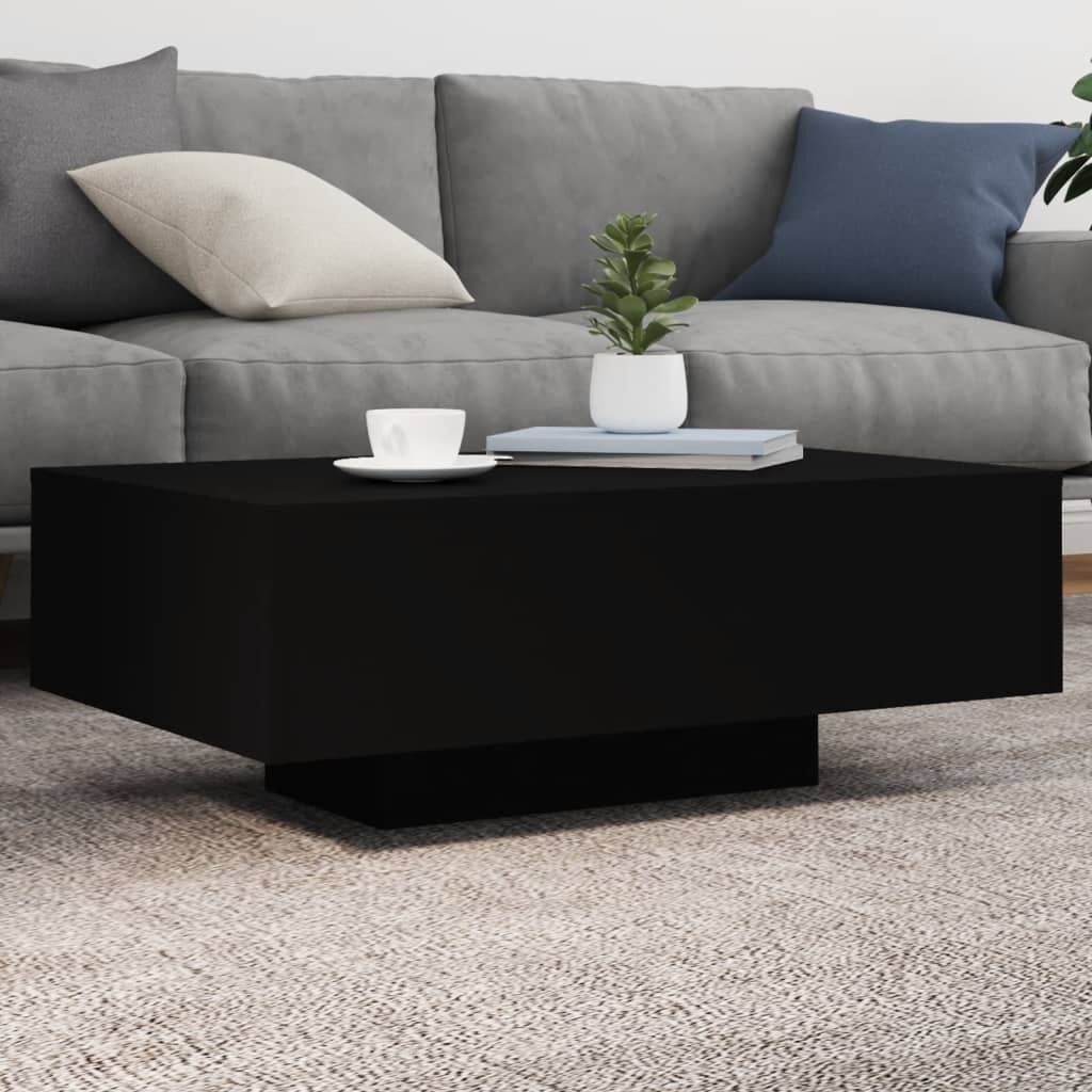 Coffee Table with LED Lights Black 85x55x31 cm Coffee Table with LED Lights Black 85x55x31 cm