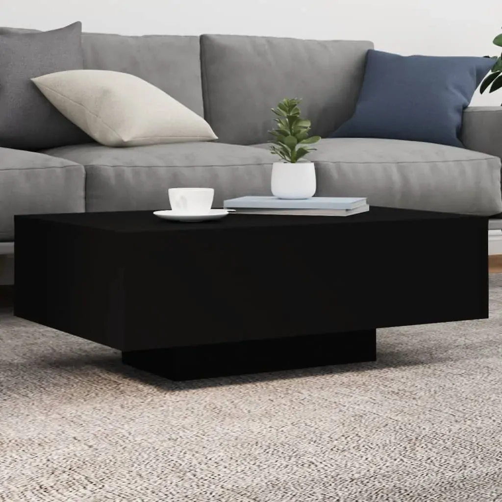 Coffee Table with LED Lights Black 85x55x31 cm Coffee Table with LED Lights Black 85x55x31 cm