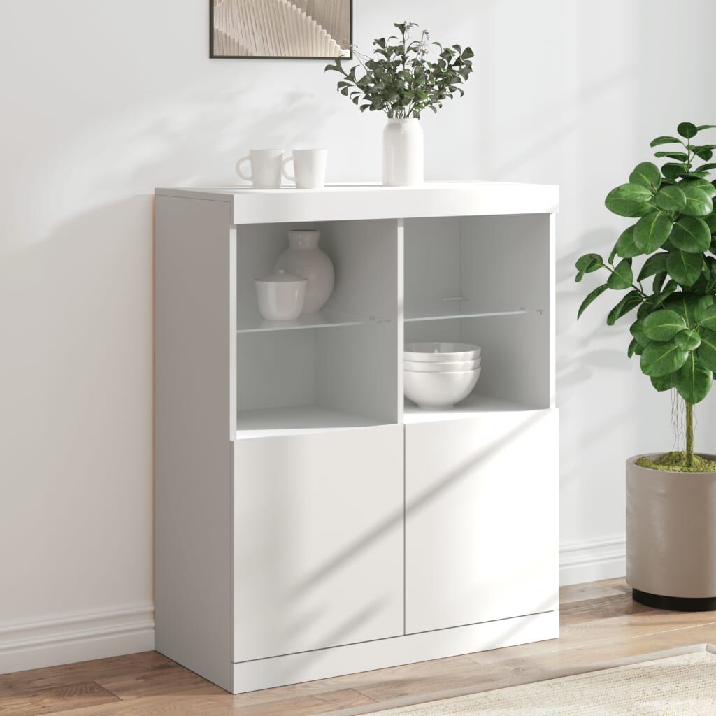 Sideboard with LED Lights White 81x37x100 cm Sideboard with LED Lights White 81x37x100 cm