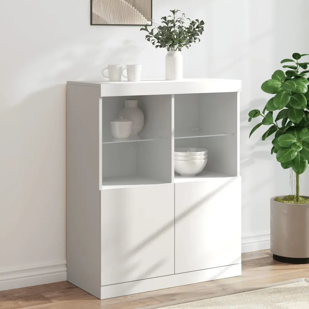 Sideboard with LED Lights White 81x37x100 cm Sideboard with LED Lights White 81x37x100 cm