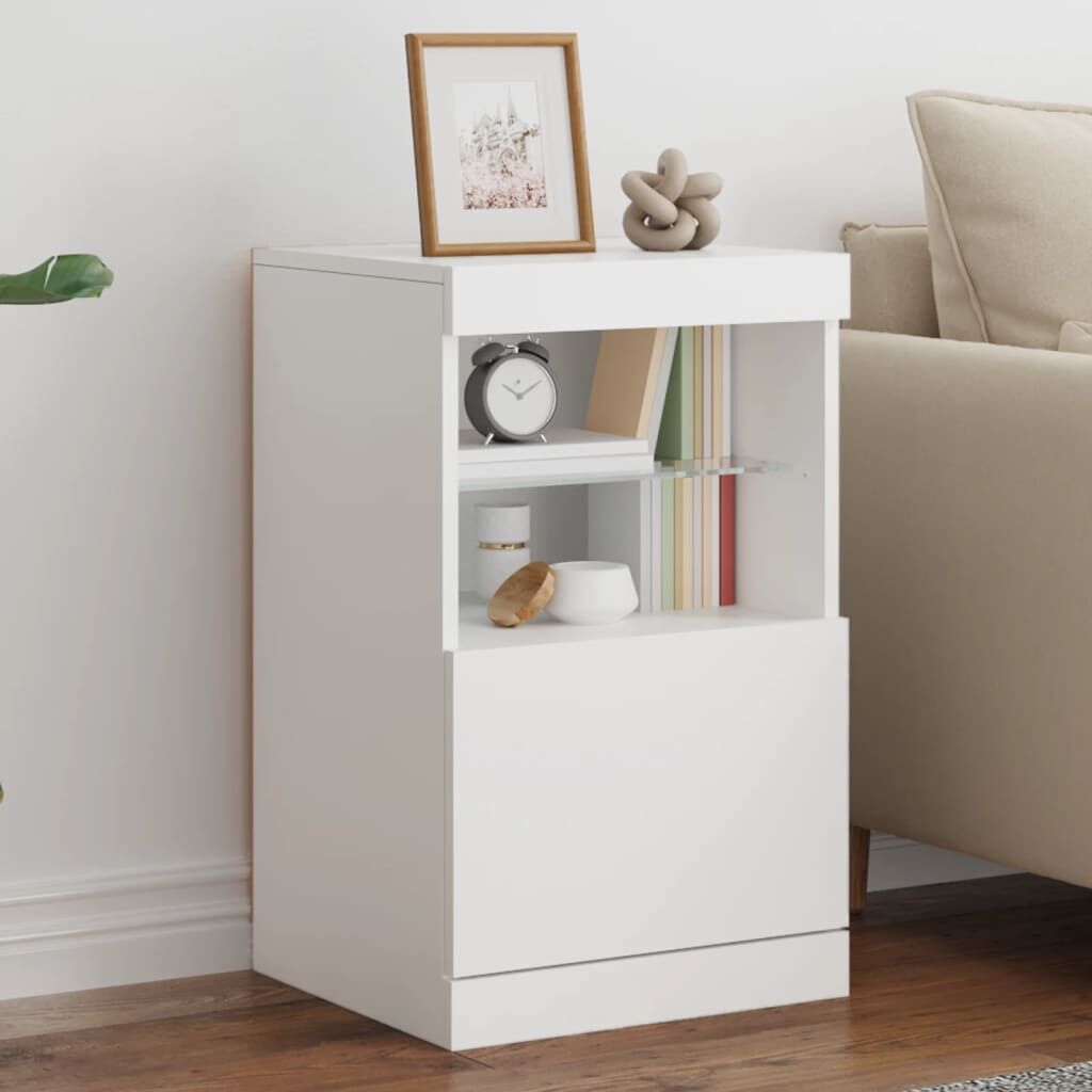 Sideboard with LED Lights White 41x37x67 cm Sideboard with LED Lights White 41x37x67 cm