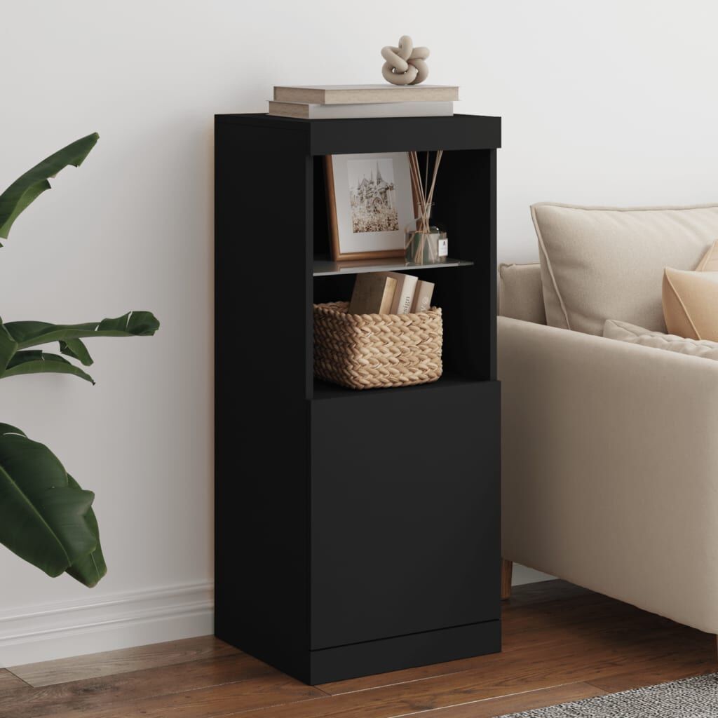 Sideboard with LED Lights Black 41x37x100 cm Sideboard with LED Lights Black 41x37x100 cm