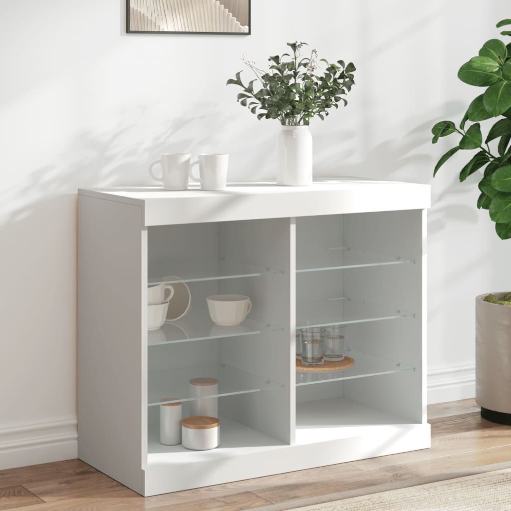 Sideboard with LED Lights White 81x37x67 cm Sideboard with LED Lights White 81x37x67 cm
