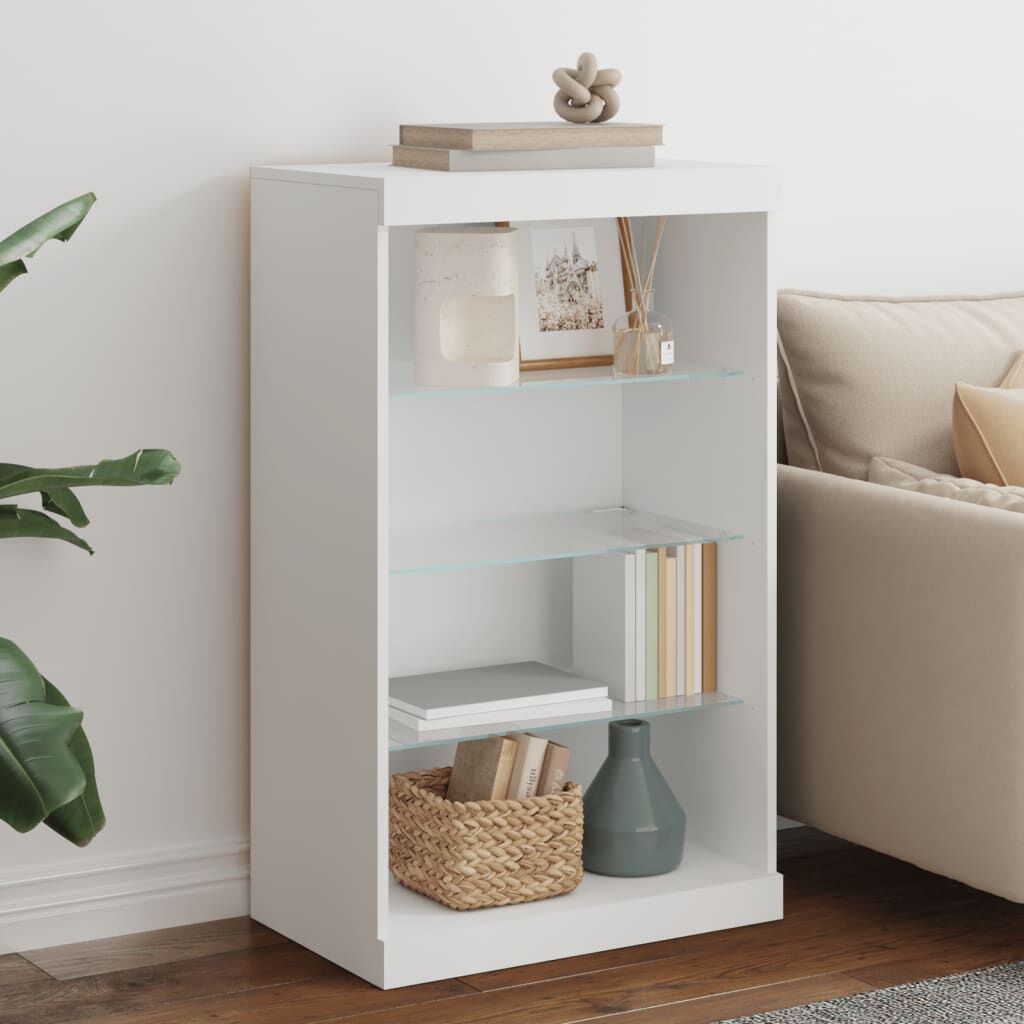 Sideboard with LED Lights White 60.5x37x100 cm Sideboard with LED Lights White 60.5x37x100 cm