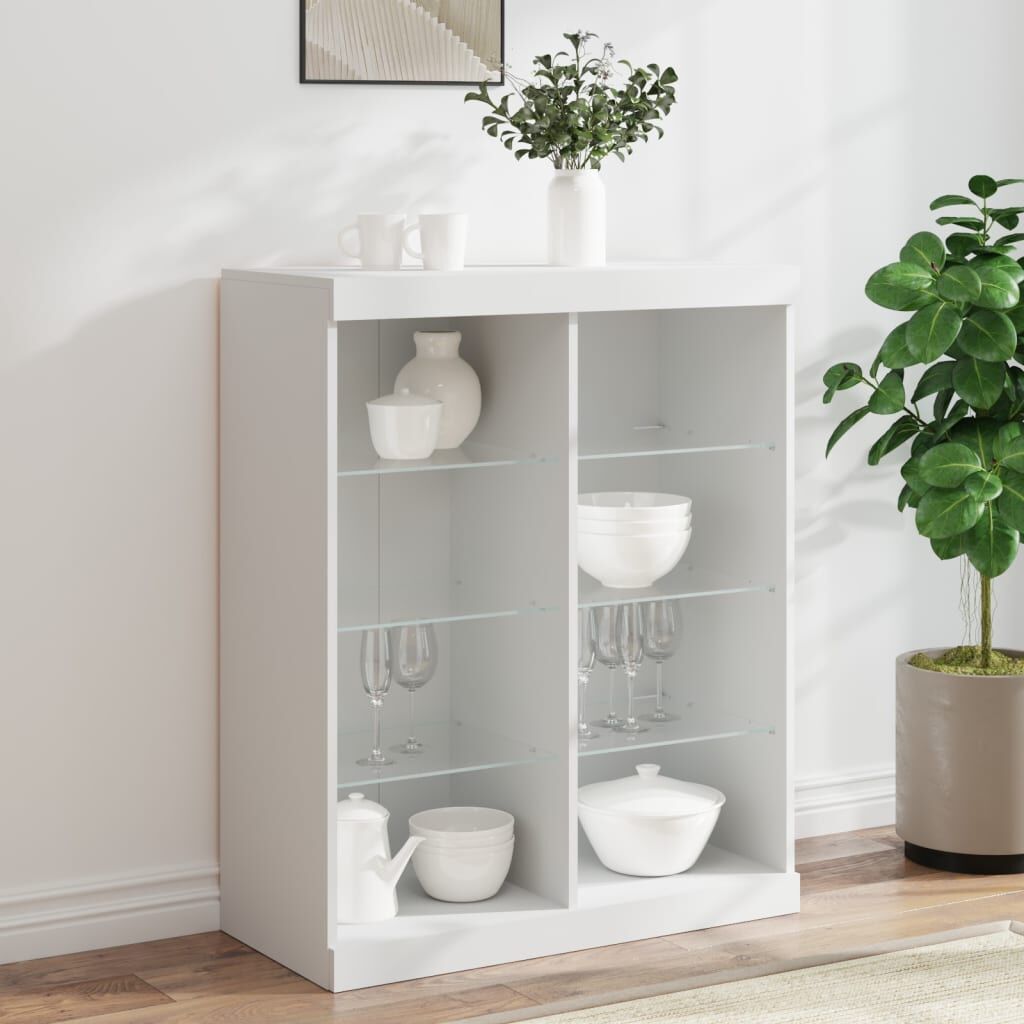 Sideboard with LED Lights White 81x37x100 cm Sideboard with LED Lights White 81x37x100 cm