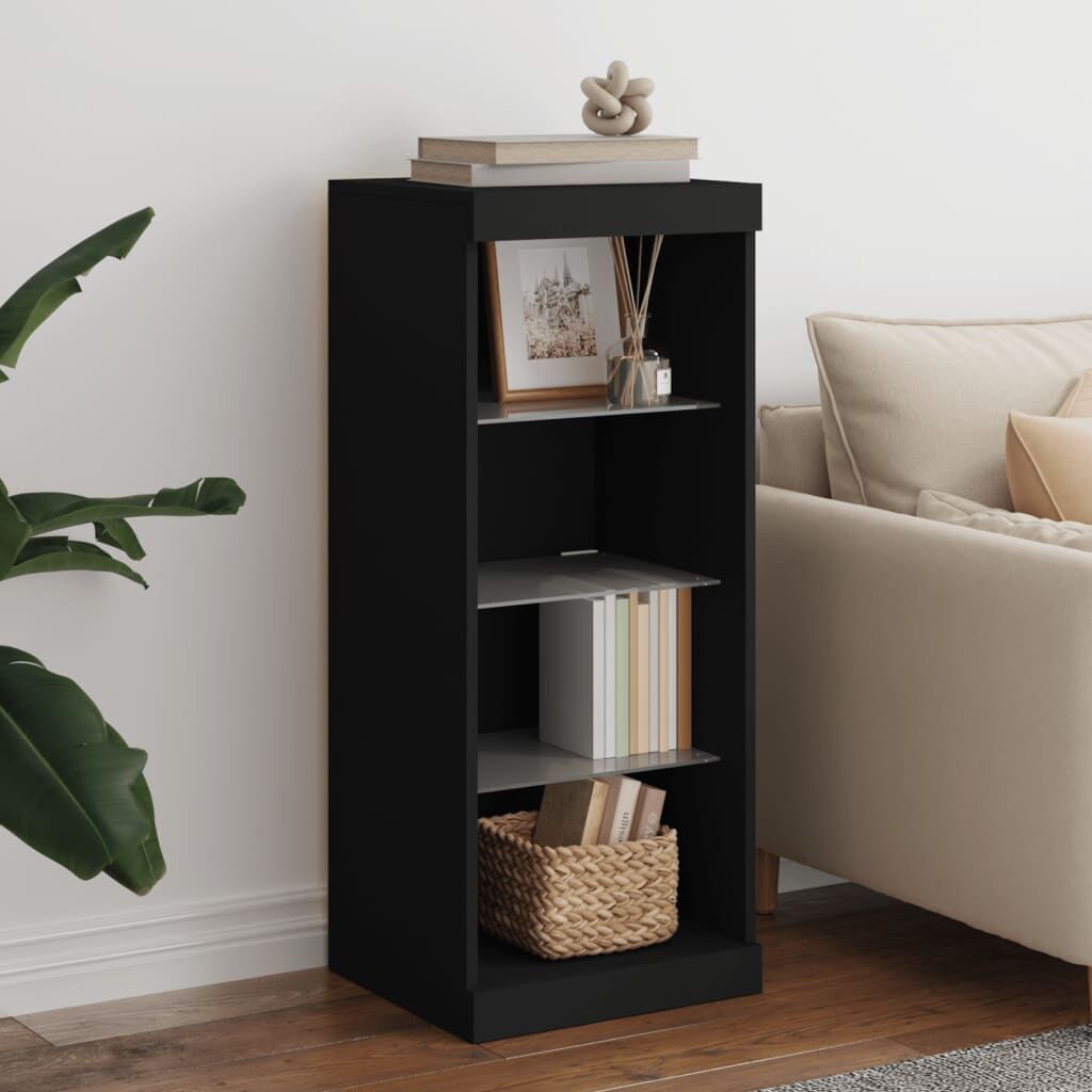 Sideboard with LED Lights Black 41x37x100 cm Sideboard with LED Lights Black 41x37x100 cm