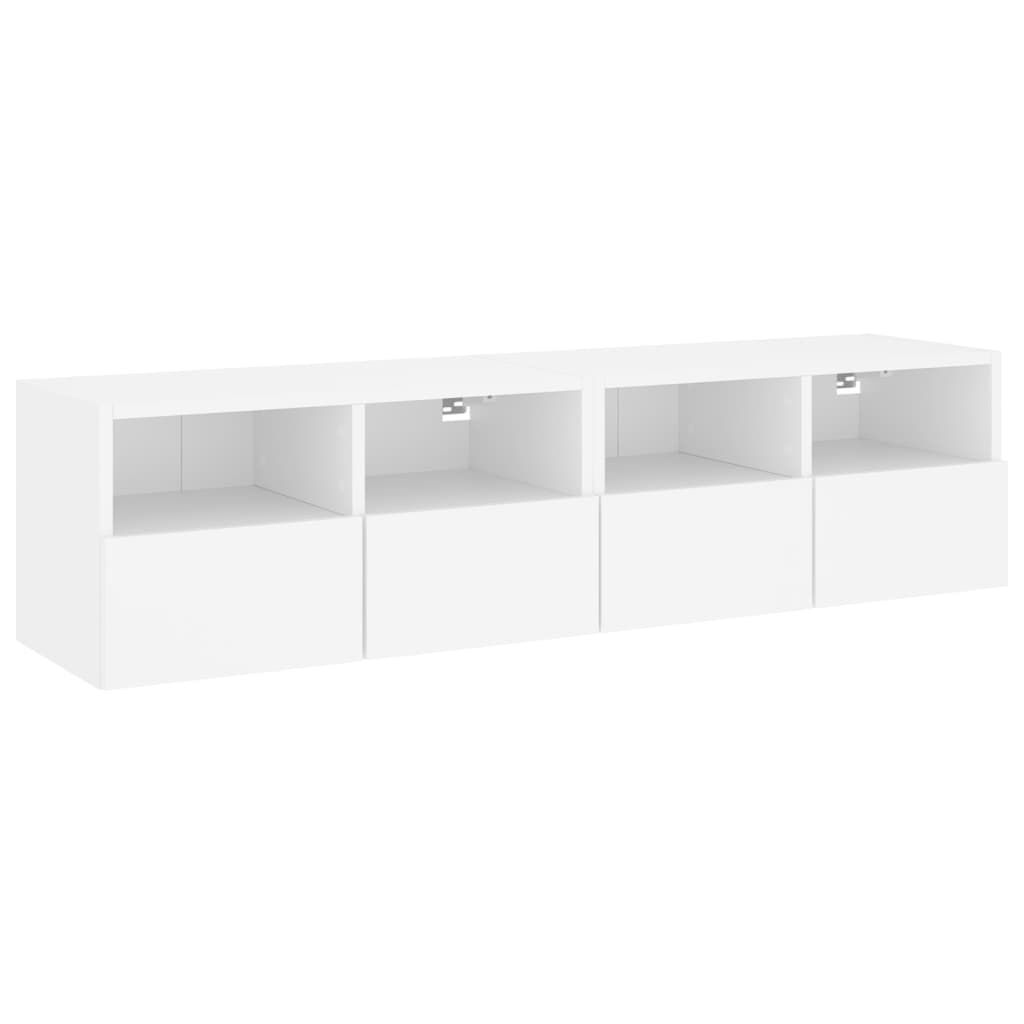 TV Wall Cabinets 2 pcs White 60x30x30 cm Engineered Wood TV Wall Cabinets 2 pcs White 60x30x30 cm Engineered Wood