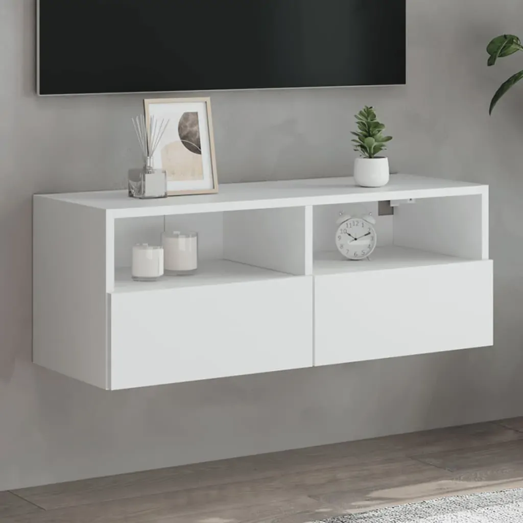 TV Wall Cabinet White 80x30x30 cm Engineered Wood TV Wall Cabinet White 80x30x30 cm Engineered Wood