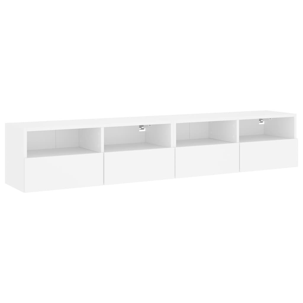 TV Wall Cabinets 2 pcs White 80x30x30 cm Engineered Wood TV Wall Cabinets 2 pcs White 80x30x30 cm Engineered Wood