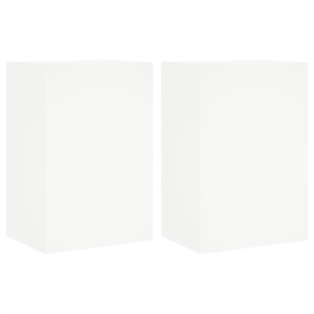 TV Wall Cabinets 2 pcs White 40.5x30x60 cm Engineered Wood TV Wall Cabinets 2 pcs White 40.5x30x60 cm Engineered Wood