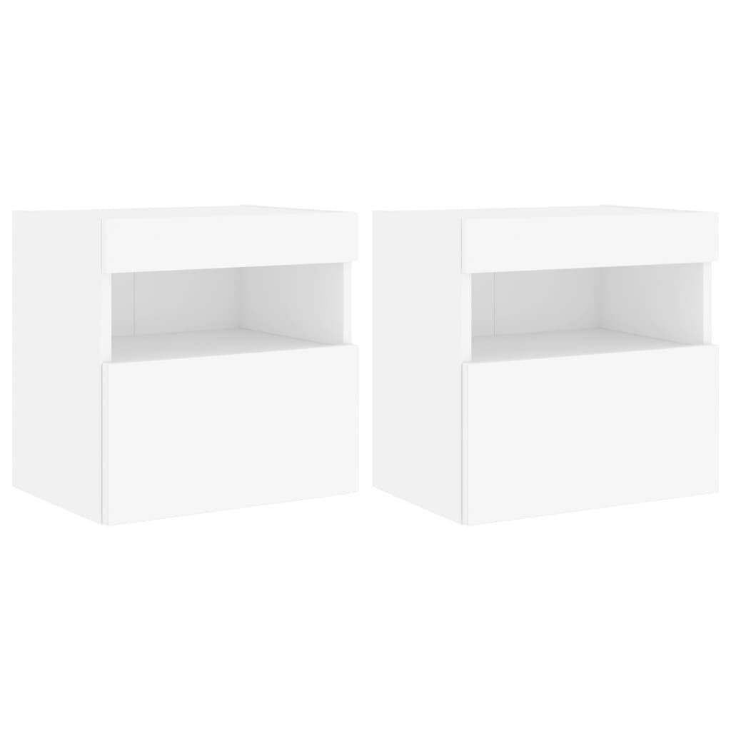 TV Wall Cabinets with LED Lights 2 pcs White 40x30x40 cm TV Wall Cabinets with LED Lights 2 pcs White 40x30x40 cm