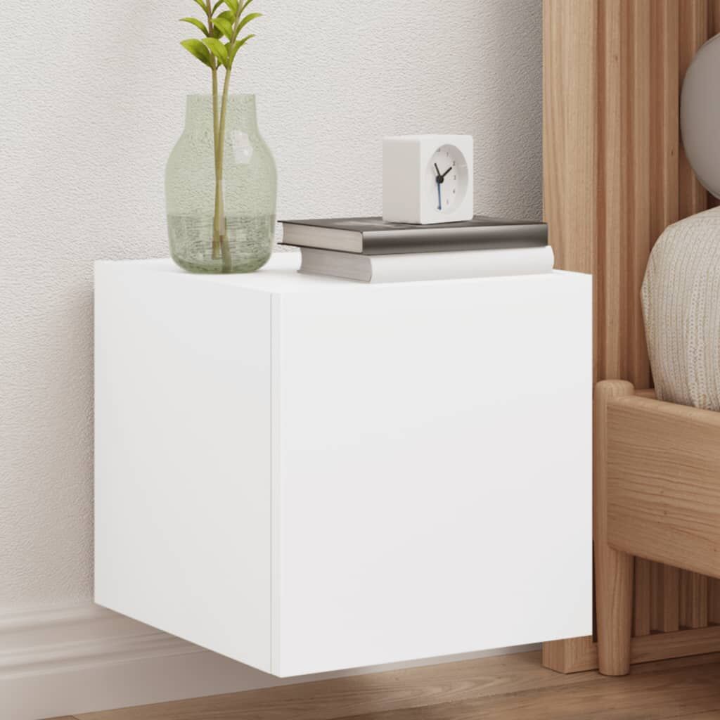 TV Wall Cabinets with LED Lights 2 pcs White 30.5x35x30 cm TV Wall Cabinets with LED Lights 2 pcs White 30.5x35x30 cm