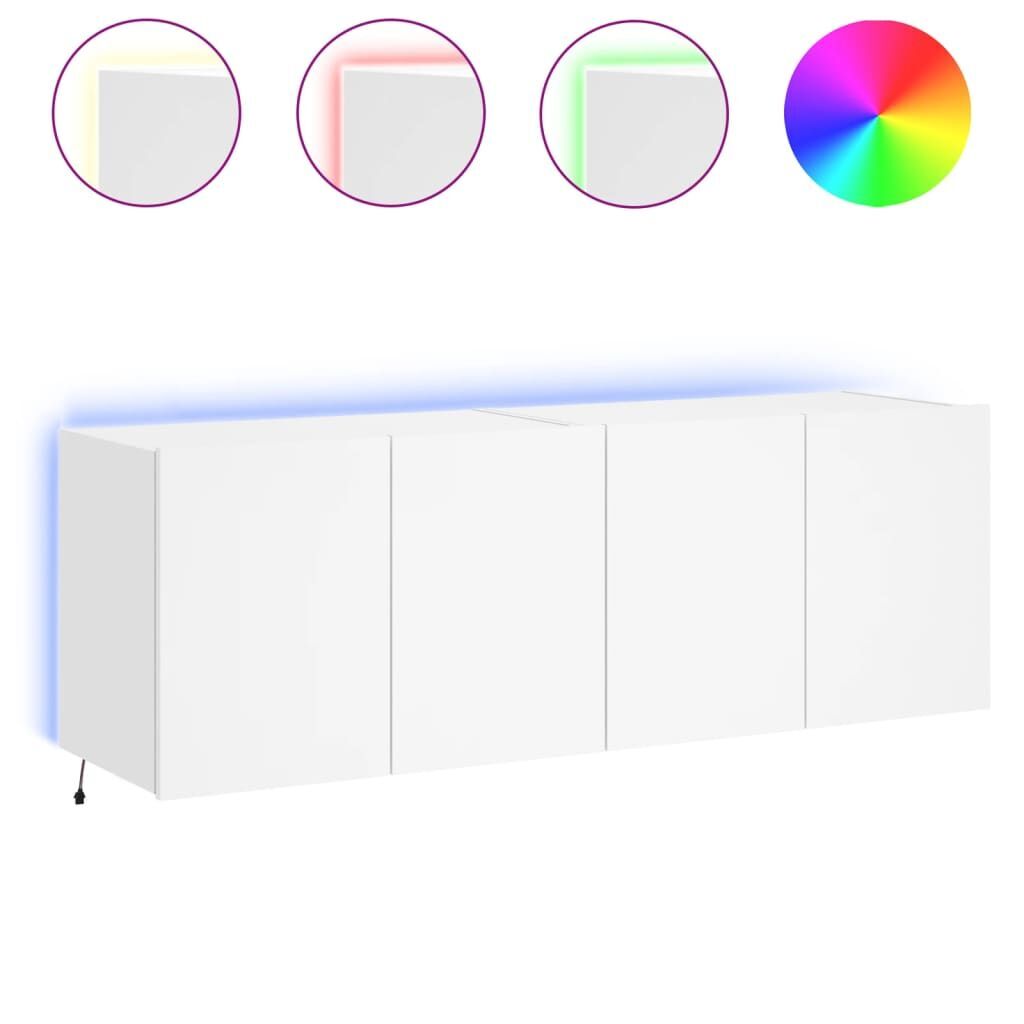TV Wall Cabinets with LED Lights 2 pcs White 60x35x41 cm TV Wall Cabinets with LED Lights 2 pcs White 60x35x41 cm