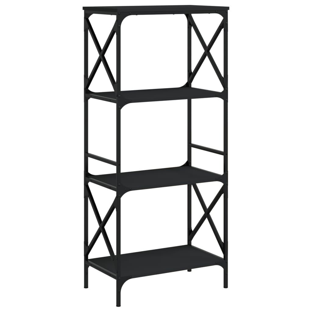 Bookcase 4-Tier Black 59x35x132 cm Engineered Wood Bookcase 4-Tier Black 59x35x132 cm Engineered Wood