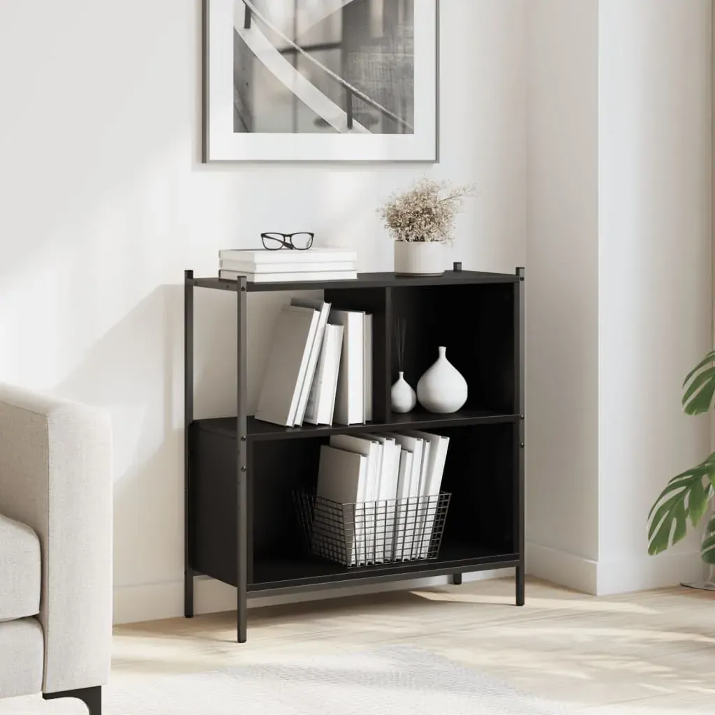 Bookcase Black 72x28x77.5 cm Engineered Wood Bookcase Black 72x28x77.5 cm Engineered Wood