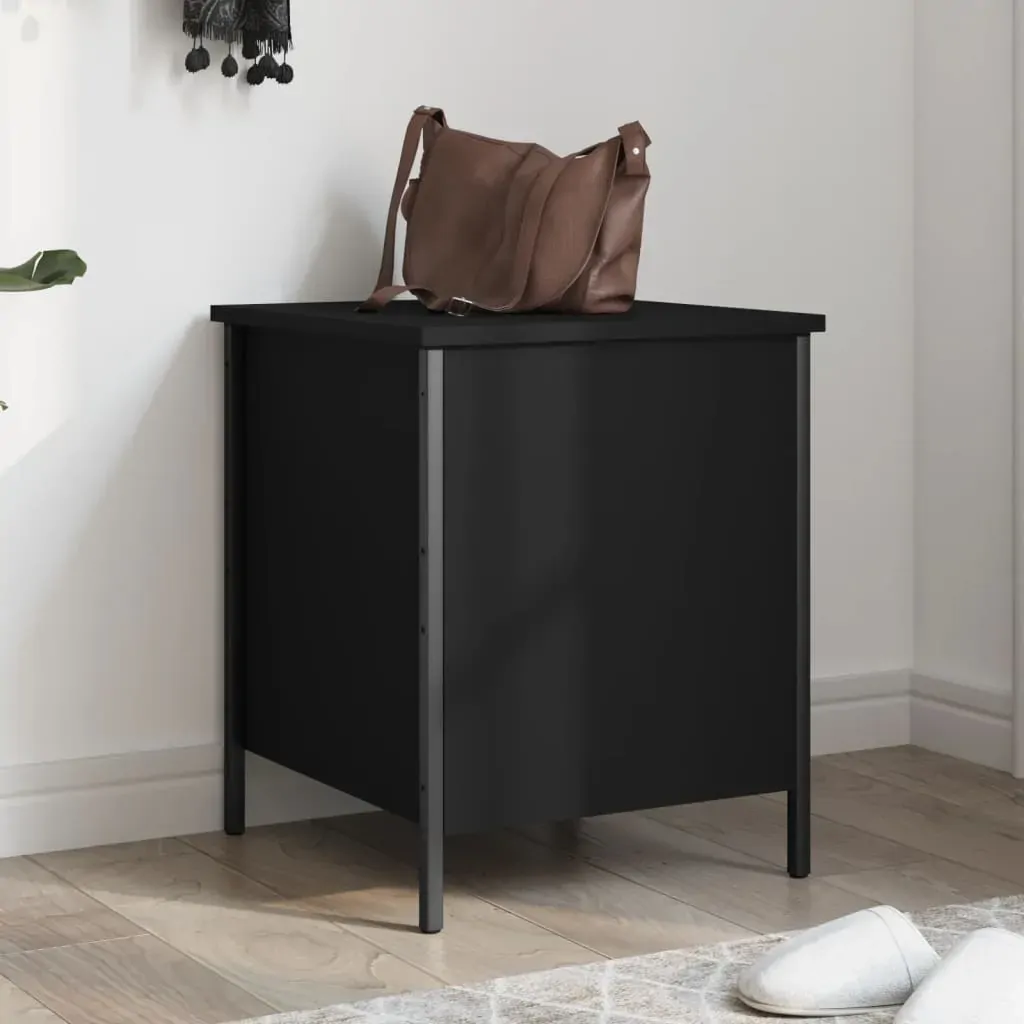 Storage Bench Black 40x42.5x50 cm Engineered Wood Storage Bench Black 40x42.5x50 cm Engineered Wood