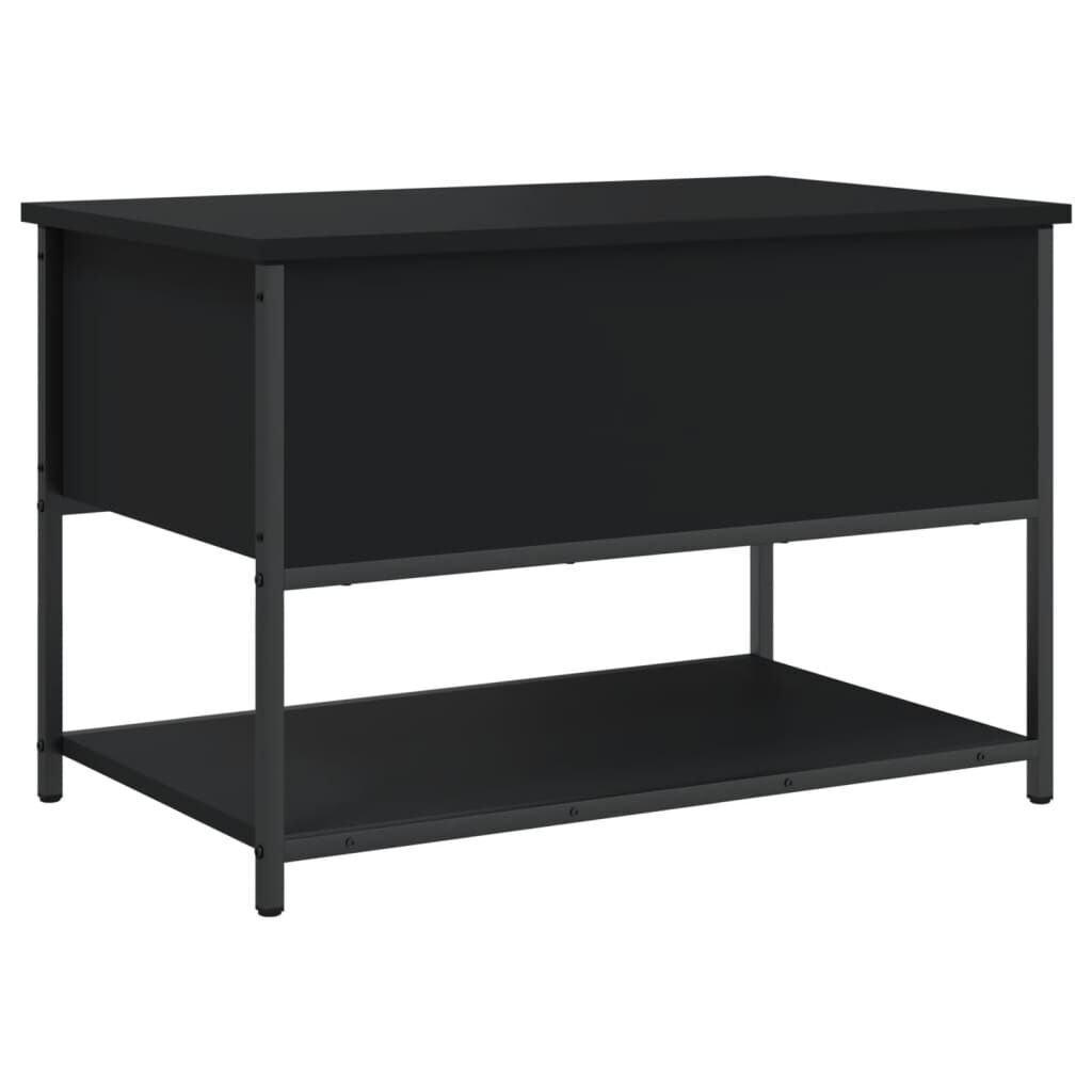 Storage Bench Black 70x42.5x47 cm Engineered Wood Storage Bench Black 70x42.5x47 cm Engineered Wood