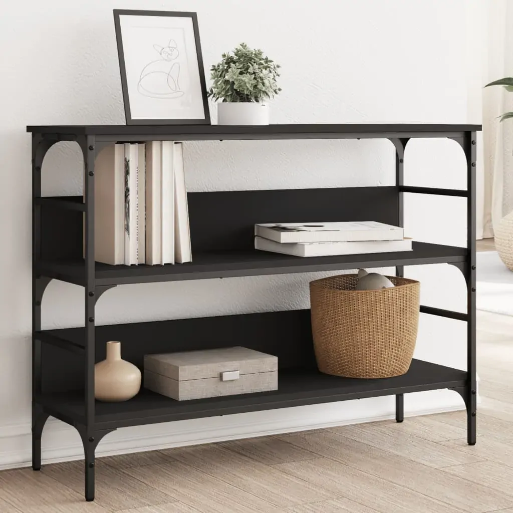 Console Table Black 100x32x75 cm Engineered Wood Console Table Black 100x32x75 cm Engineered Wood