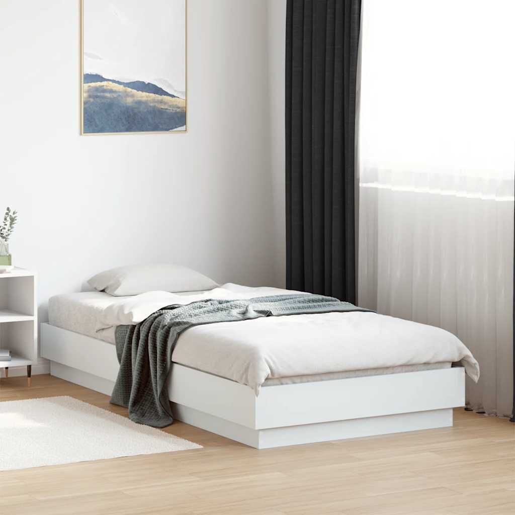 Bed Frame without Mattress White 90x190 cm Engineered Wood Bed Frame without Mattress White 90x190 cm Engineered Wood