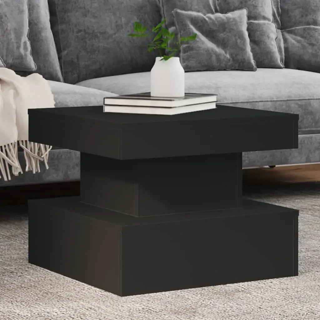 Coffee Table with LED Lights Black 50x50x40 cm Coffee Table with LED Lights Black 50x50x40 cm