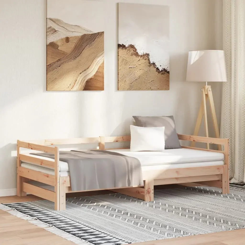 Day Bed with Trundle without Mattress 90x190 cm Solid Wood Day Bed with Trundle without Mattress 90x190 cm Solid Wood