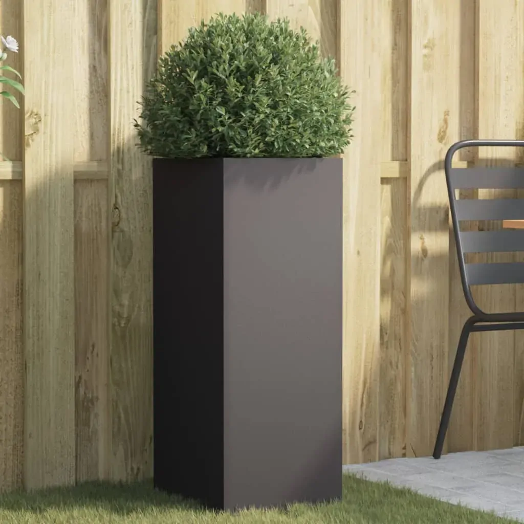 Planter Black 32x29x75 cm Steel Planter Black 32x29x75 cm Steel