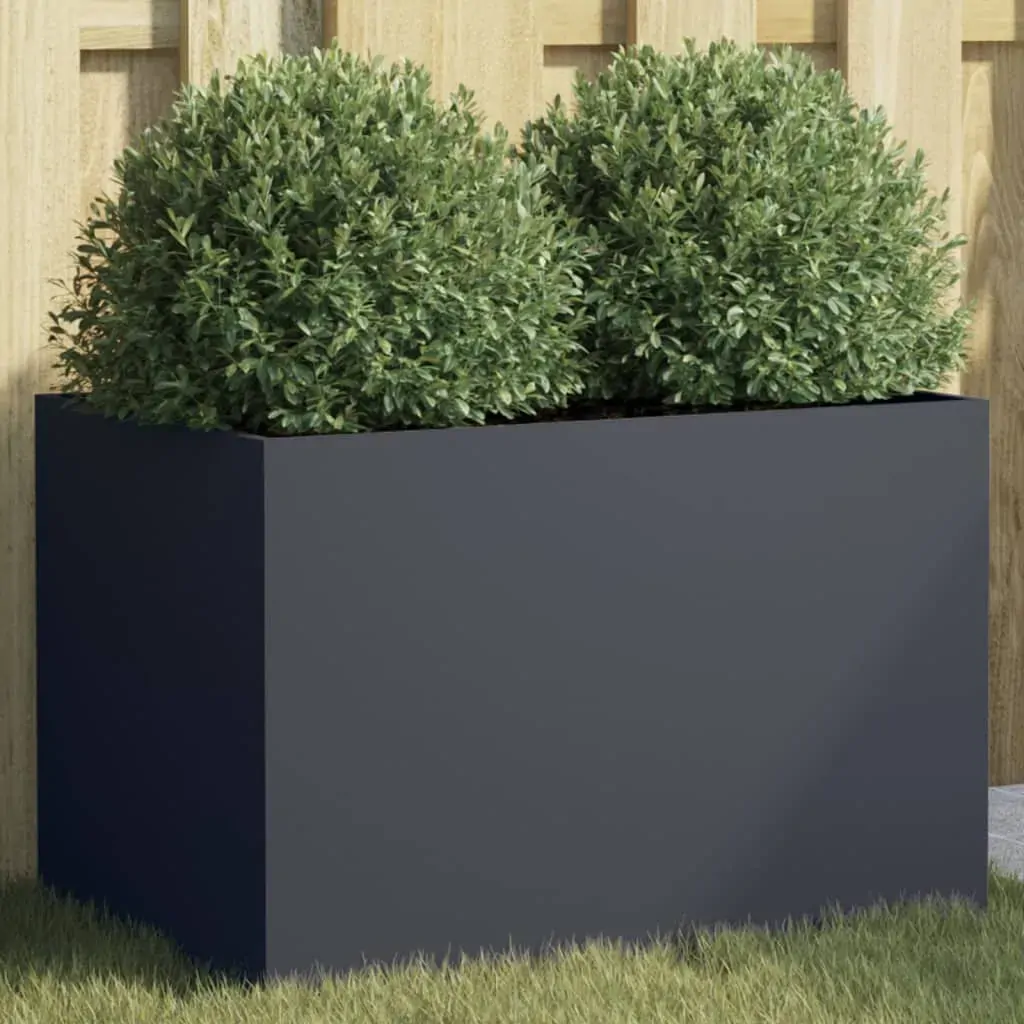 Planter Anthracite 62x40x39 cm Steel Planter Anthracite 62x40x39 cm Steel