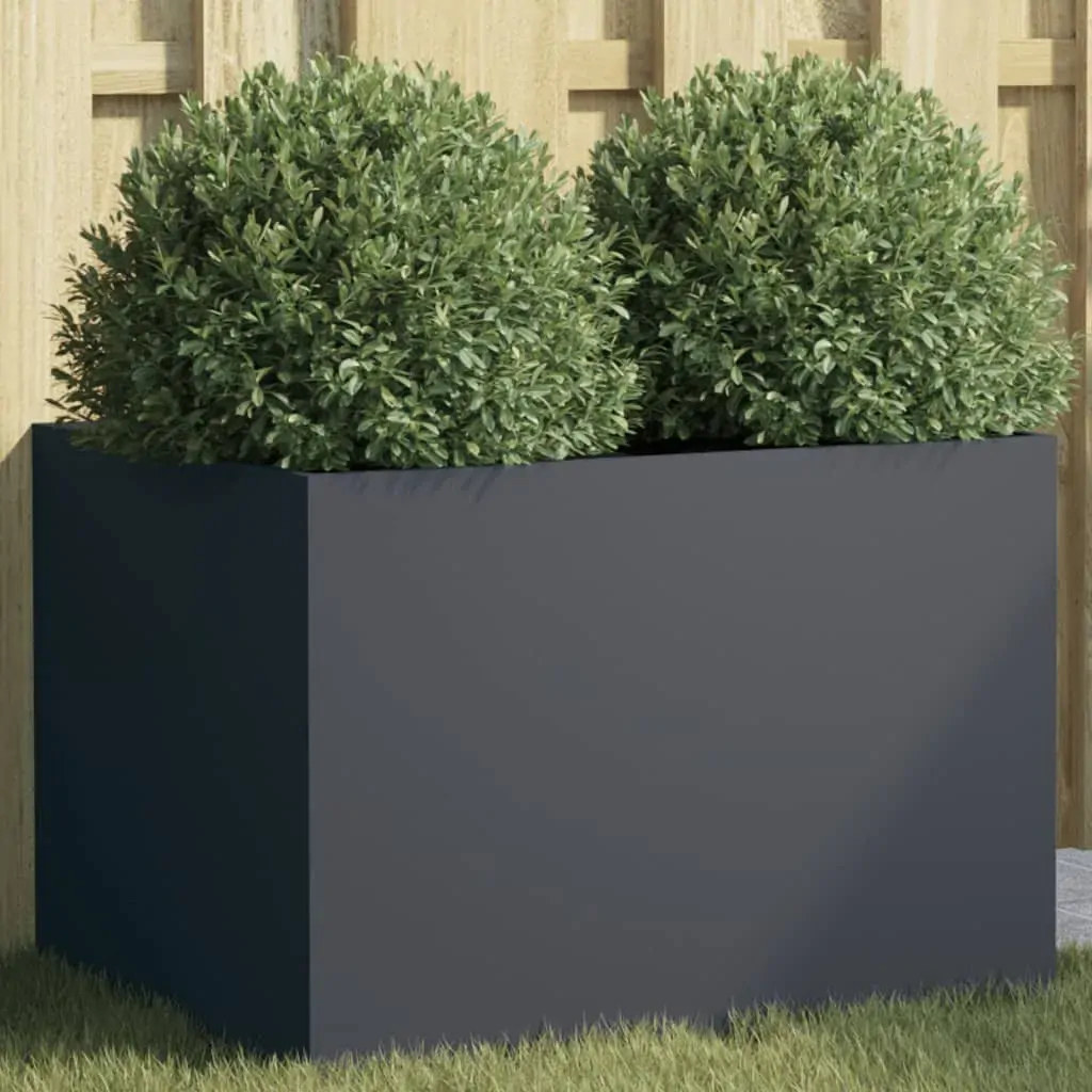 Planter Anthracite 62x47x46 cm Steel Planter Anthracite 62x47x46 cm Steel