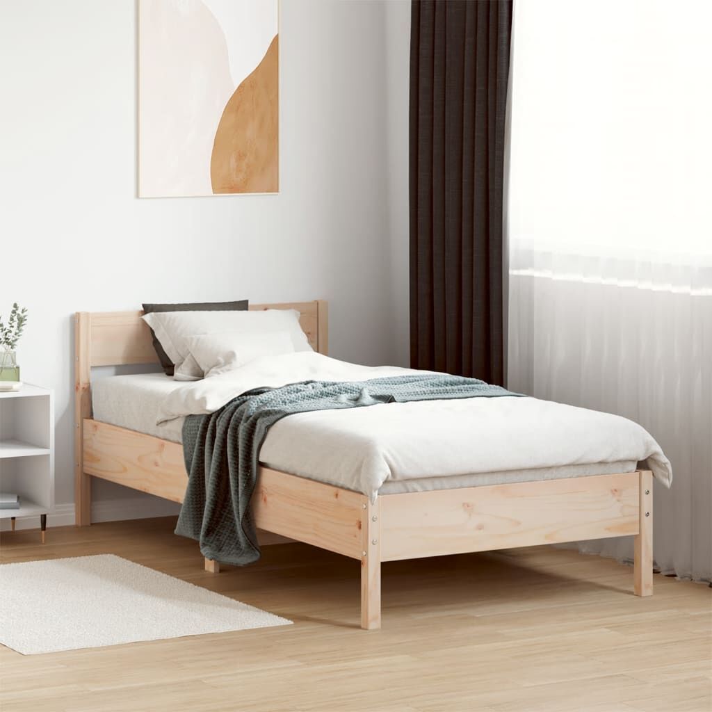 Bed Frame without Mattress 90x190 cm Solid Wood Pine Bed Frame without Mattress 90x190 cm Solid Wood Pine
