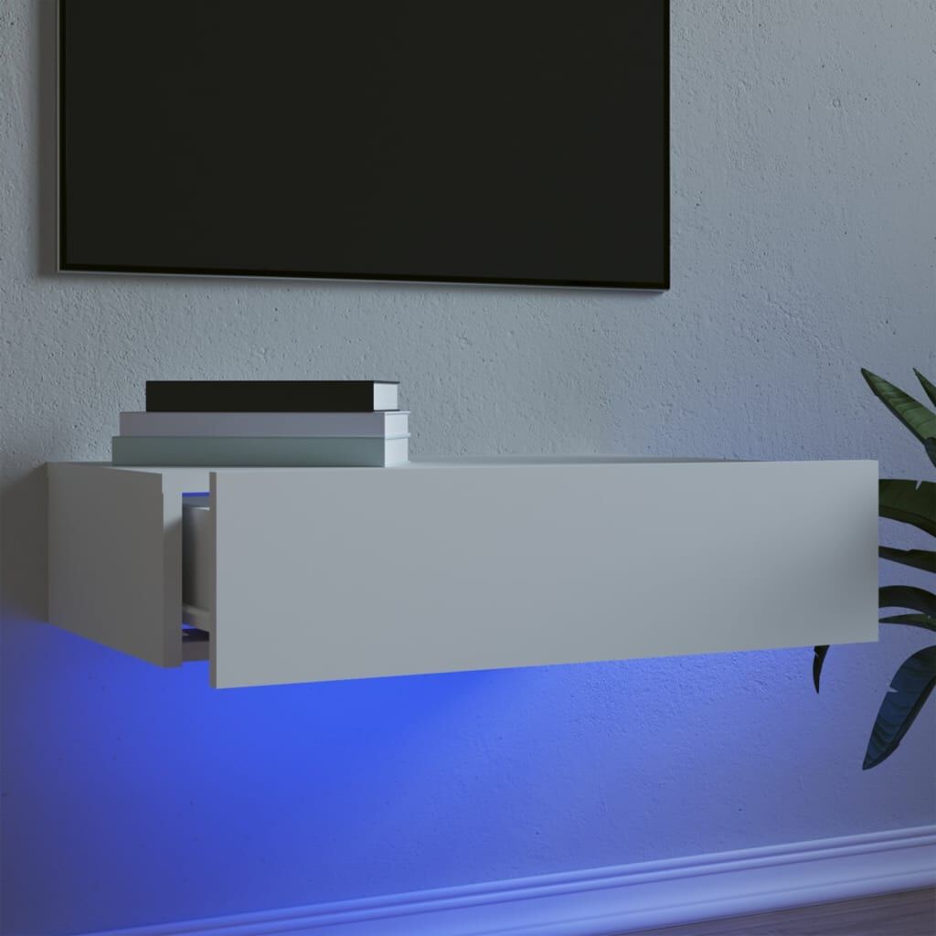 TV Cabinet with LED Lights White 60x35x15.5 cm TV Cabinet with LED Lights White 60x35x15.5 cm