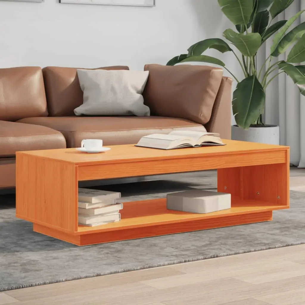 Coffee Table Wax Brown 110x50x33.5 cm Solid Wood Pine Coffee Table Wax Brown 110x50x33.5 cm Solid Wood Pine