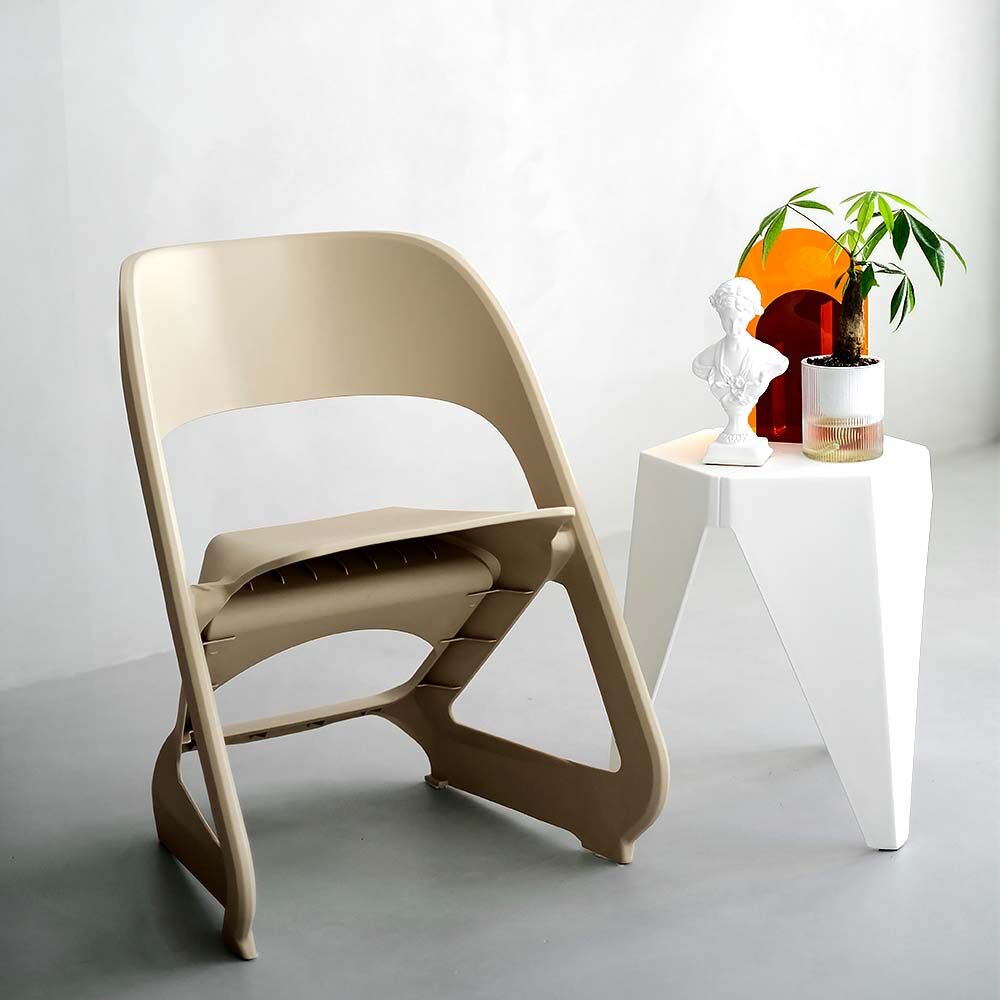 ArtissIn Set of 4 Dining Chairs Office Cafe Lounge Seat Stackable Plastic Leisure Chairs Beige ArtissIn Set of 4 Dining Chairs Office Cafe Lounge Seat Stackable Plastic Leisure Chairs Beige