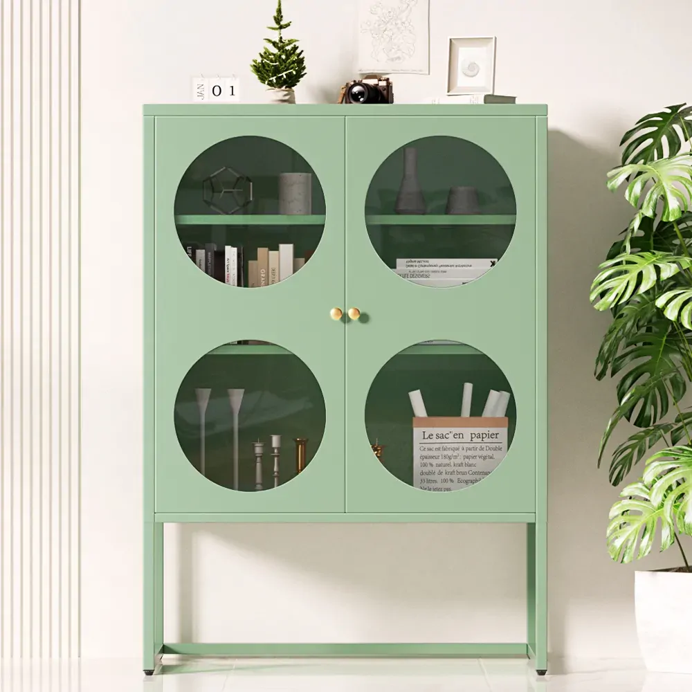 Buffet Sideboard Metal Cabinet - ELLA Green Buffet Sideboard Metal Cabinet - ELLA Green