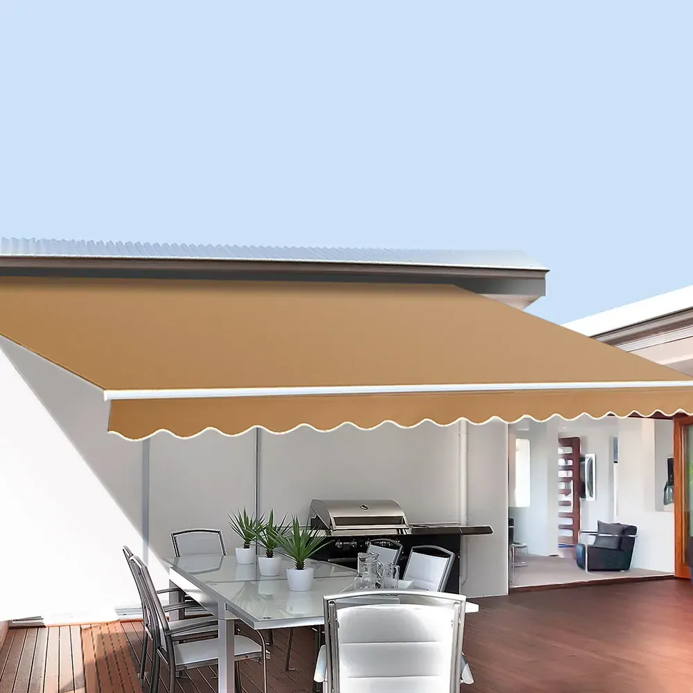 Retractable Folding Arm Awning Motorised Remoter Sunshade 2.5Mx2M Beige Retractable Folding Arm Awning Motorised Remoter Sunshade 2.5Mx2M Beige