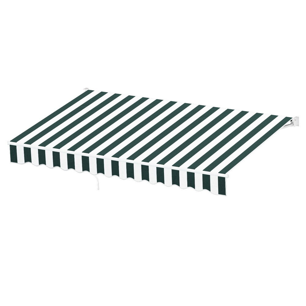 Retractable Folding Arm Awning Motorised Sunshade 3Mx2.5M Green White Retractable Folding Arm Awning Motorised Sunshade 3Mx2.5M Green White