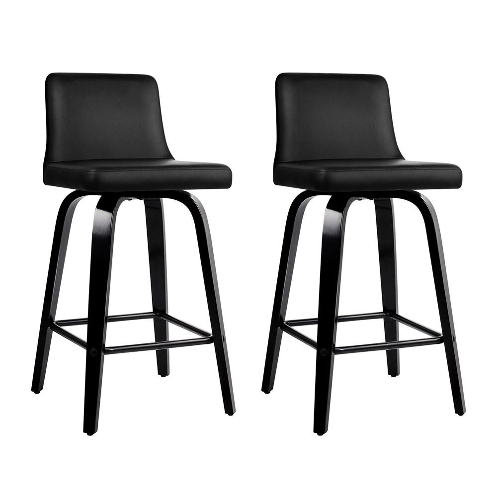 Artiss Bar Stools Kitchen Leather Barstools Swivel Wooden Chairs X2 Artiss Bar Stools Kitchen Leather Barstools Swivel Wooden Chairs X2