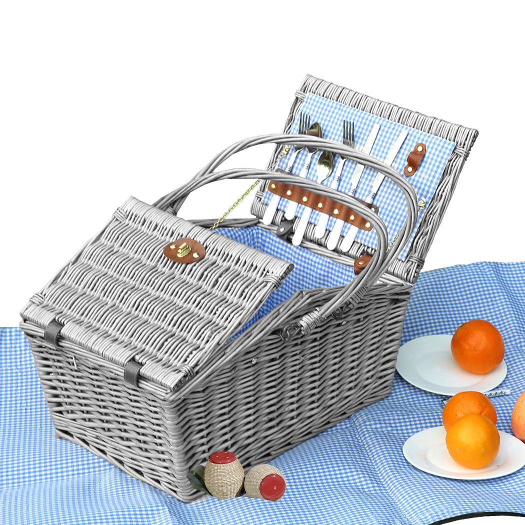 4 person picnic basket baskets set outdoor 4 person picnic basket baskets set outdoor