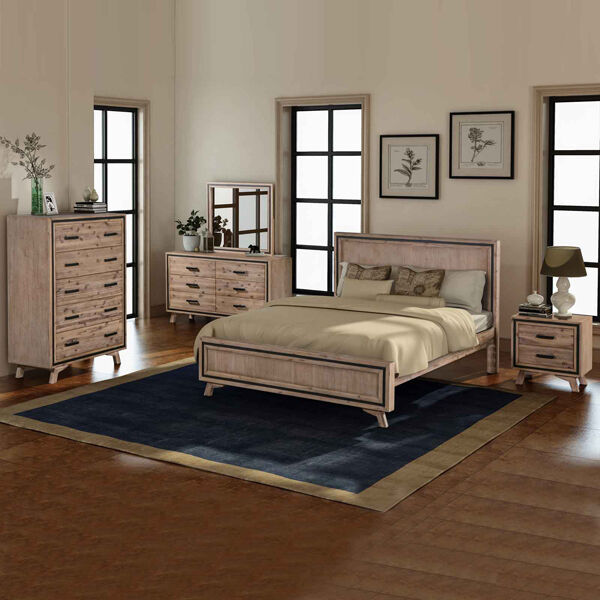 Seashore Silver Brush 5 Pcs King Bedroom Suite Seashore Silver Brush 5 Pcs King Bedroom Suite