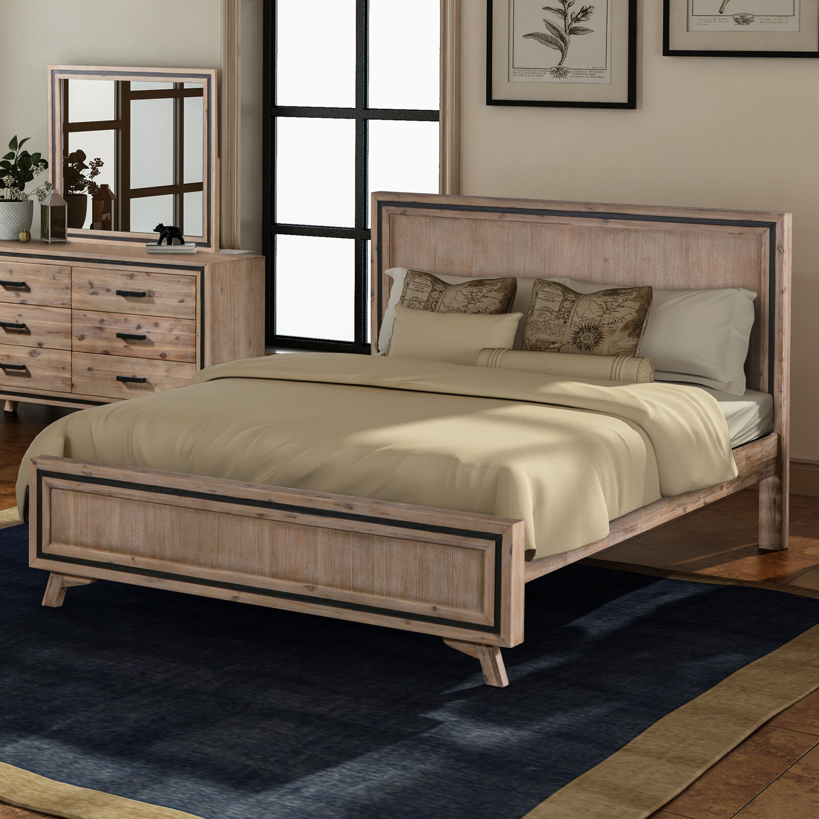 Seashore Bedframe King Size Silver Brush Seashore Bedframe King Size Silver Brush