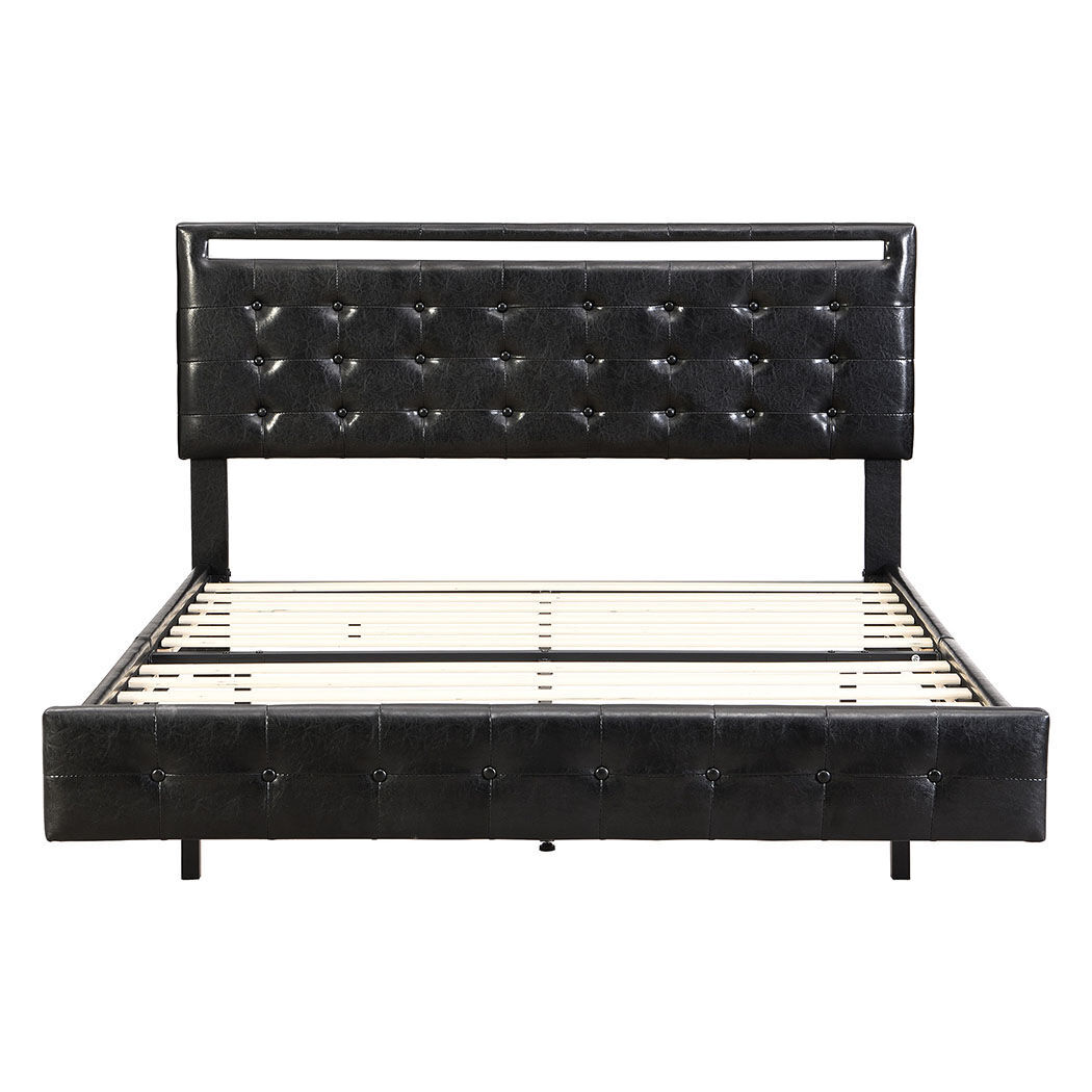 Levede Floating Bed Frame Queen with Headboard LED Lights Mattress Base Levede Floating Bed Frame Queen with Headboard LED Lights Mattress Base