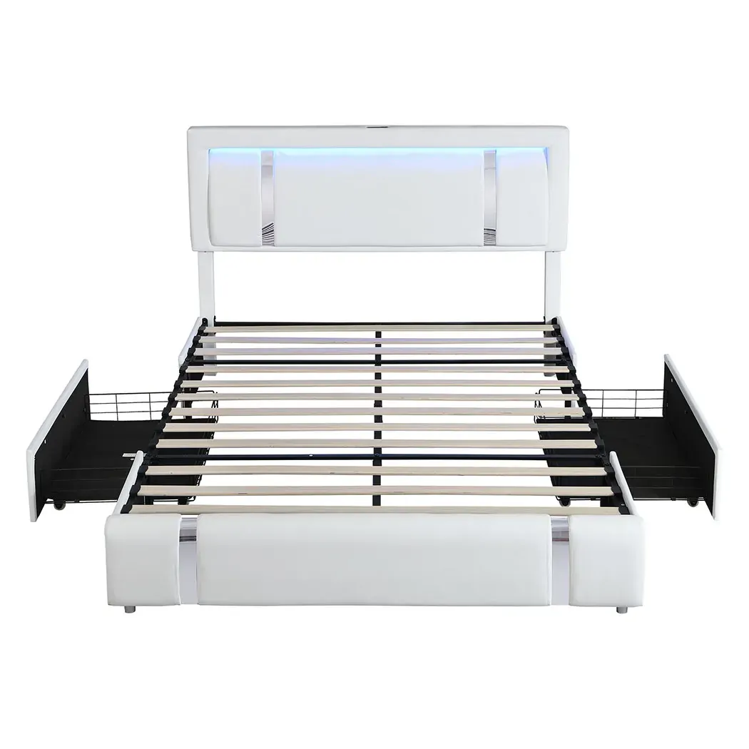 levede double bed frame with adjustable headboard white levede double bed frame with adjustable headboard white